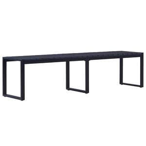 vidaXL Banco de jard&iacute;n tablero PS negro 180 cm