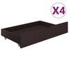 vidaXL Estructura cama 4 cajones madera pino marr&oacute;n oscuro 180x200 cm