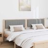 vidaXL Cabecero tapizado Marr&oacute;n 200 cm Madera de pino macizo