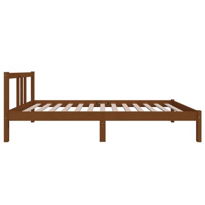 vidaXL Estructura de cama doble madera maciza marrón miel 120x190 cm