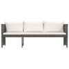 vidaXL Set de muebles de jard&iacute;n 6 pzas y cojines rat&aacute;n sint&eacute;tico gris
