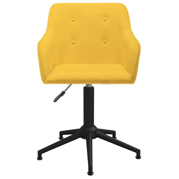 vidaXL Sillas de comedor giratorias 4 unidades tela amarillo