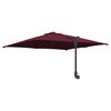 vidaXL Parasol de jardín Rojo y Negro 248.5 x 247.5 x 160 cm