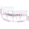 vidaXL Estructura de cama de matrimonio con cabecero madera maciza