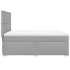 vidaXL Cama box spring con colchón tela gris claro 140x190 cm
