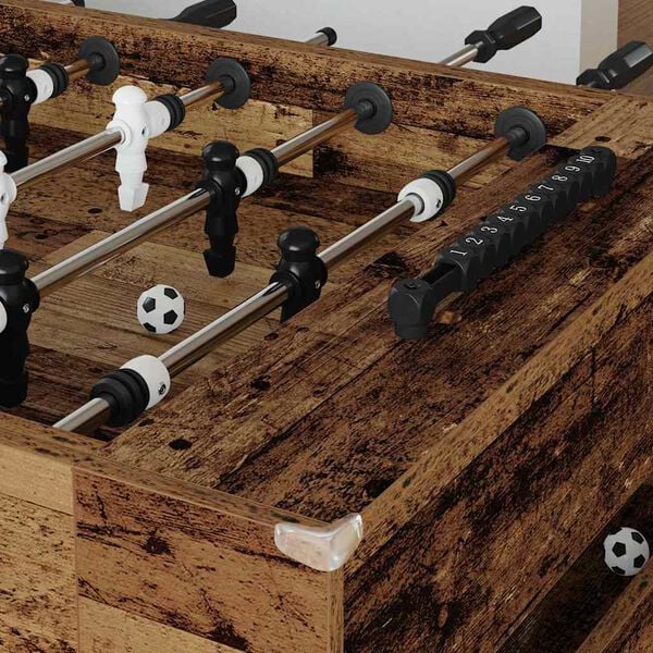 vidaXL Mesa de F&uacute;tbol 2 pcs Madera vieja 146,5 x 74 x 85 cm