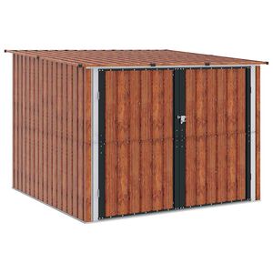 vidaXL Cobertizo para bicicletas 3 uds. Marr&oacute;n 216 x 207 x 158 cm