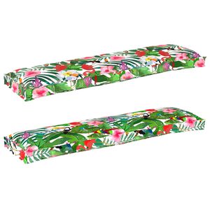 vidaXL Juego de Cojines para Palets Floral 2 pcs Jungla tropical