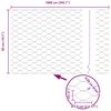 vidaXL Poste de Valla Gris 10 x 0,5 m (malla de 50 mm) Acero y PVC