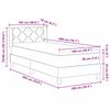 vidaXL Cama tipo Box Spring Marr&oacute;n Oscuro 200 x 100 cm tela
