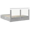 vidaXL Cama con almacenamiento con cabecera Gris Sonoma 200 x 200 cm