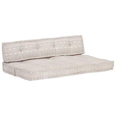 vidaXL Cojín para sofá de palés tela marrón claro patchwork
