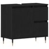 vidaXL Gabinete de Ba&ntilde;o Roble Negro 65 x 33 x 60 cm