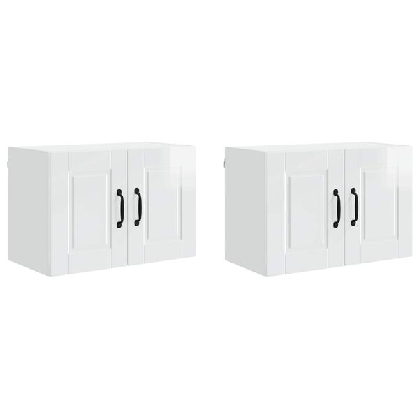 vidaXL Mueble de Cocina con estante 2 pcs brillante 60 x 31 x 40 cm