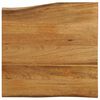 vidaXL Tablero de mesa borde natural madera maciza mango 60x60x3,8 cm