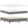 vidaXL Cama Box Spring LED Gris claro y . 180 x 200 cm Tela de Pana