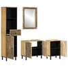 vidaXL Conjunto de muebles de ba&ntilde;o 4 piezas madera maciza de mango