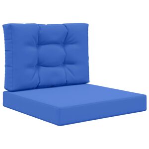 vidaXL Coj&iacute;n para sof&aacute; de exterior 2 pcs Azul Royal Poli&eacute;ster