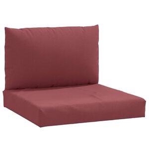 vidaXL Cojines para sof&aacute; de palets 2 uds tela rojo tinto melange