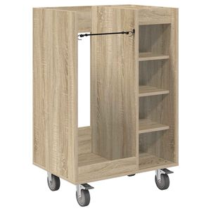 vidaXL Armario de Golf con rueda Liso Roble Sonoma 65 x 45 x 98 cm