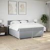 vidaXL Cama box spring con colch&oacute;n tela gris claro 200x200 cm
