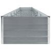 vidaXL Arriate de acero galvanizado gris 600x80x45 cm