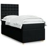 vidaXL Cama box spring con colch&oacute;n tela negro 80x200 cm