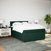 vidaXL Cama box spring con colch&oacute;n terciopelo verde oscuro 140x190 cm