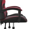 vidaXL Silla gaming giratoria cuero sint&eacute;tico negro y rojo vino tinto