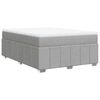 vidaXL Cama box spring con colch&oacute;n tela gris claro 140x190 cm