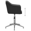 vidaXL Silla de comedor giratoria tela negra