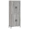 vidaXL Aparador alto madera contrachapada gris sonoma 69,5x34x180 cm