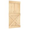 vidaXL Puerta Corredera NARVIK Natural y negro 100 x 210 cm (213,5 cm)