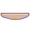 vidaXL Felpudos para escaleras (10 unidades, 56 x 17 x 3 cm, violeta, semicirculares)