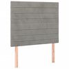 vidaXL Cama box spring colch&oacute;n y LED terciopelo gris claro 120x200 cm