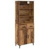 vidaXL Aparador alto Madera vieja 69,5 x 34 x 180 cm