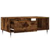 vidaXL Mesa de centro madera contrachapada roble ahumado 90x50x36,5 cm