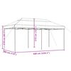 vidaXL Tienda de fiesta plegable Pop-Up marr&oacute;n 580x292x315 cm