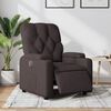 vidaXL Sill&oacute;n reclinable el&eacute;ctrico tela marr&oacute;n oscuro