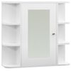 vidaXL Armario de ba&ntilde;o con espejo blanco 66x17x63 cm MDF