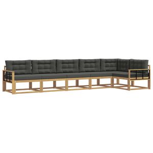 vidaXL Conjunto de sof&aacute;s de exterior 4 pcs Blanco y Antracita