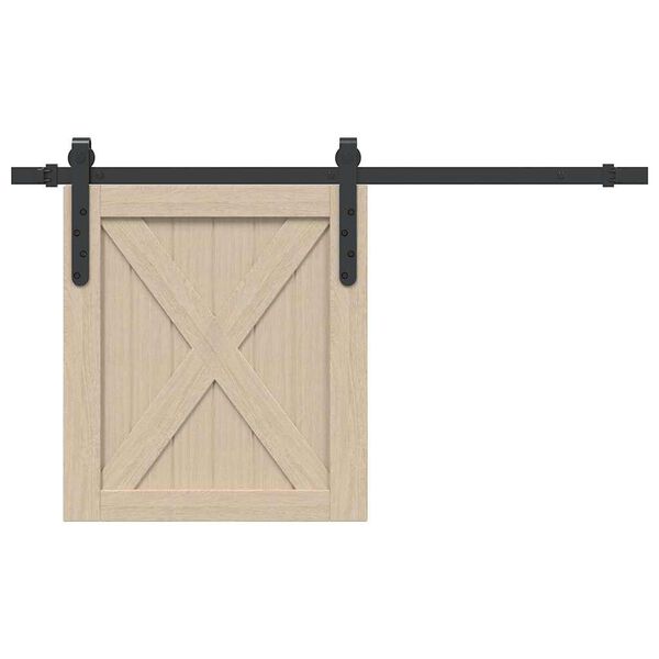 vidaXL Kit de puerta corredera de armario acero carbono 91 cm