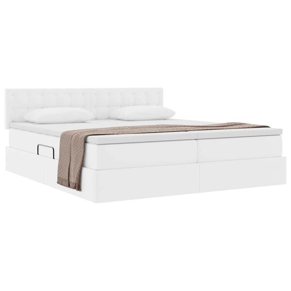 vidaXL Cama con almacenamiento Puro 200 x 200 cm Cuero sint&eacute;tico
