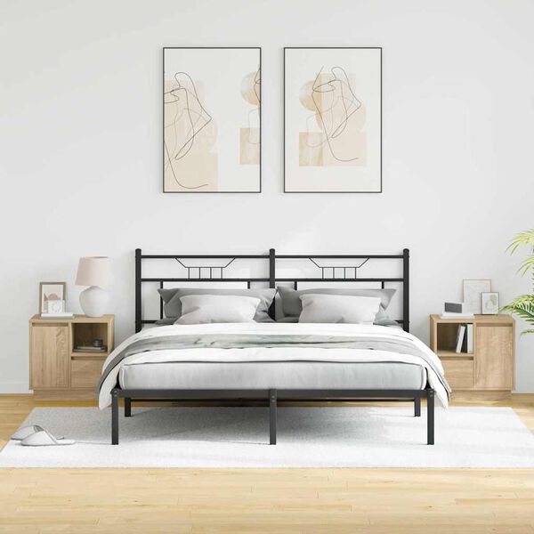 vidaXL Armario de Noche 2 pcs Roble Sonoma 50 x 34,5 x 50 cm.