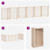 vidaXL Puerta para perros plegable 12 paneles madera de &aacute;lamo 600 cm