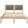 vidaXL Estructura de Cama con Cabecera Tapizada Taup&eacute; 120 x 200 cm
