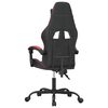 vidaXL Silla gaming cuero sintético negro y rojo vino tinto