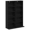 vidaXL Cabinet para CDs 2 uds. Roble Negro 33 x 23,5 x 97,5 cm