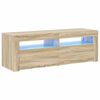 vidaXL Mueble de TV con luces LED roble Sonoma 120x35x40 cm