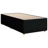vidaXL Cama box spring con colch&oacute;n tela negro 90x190 cm